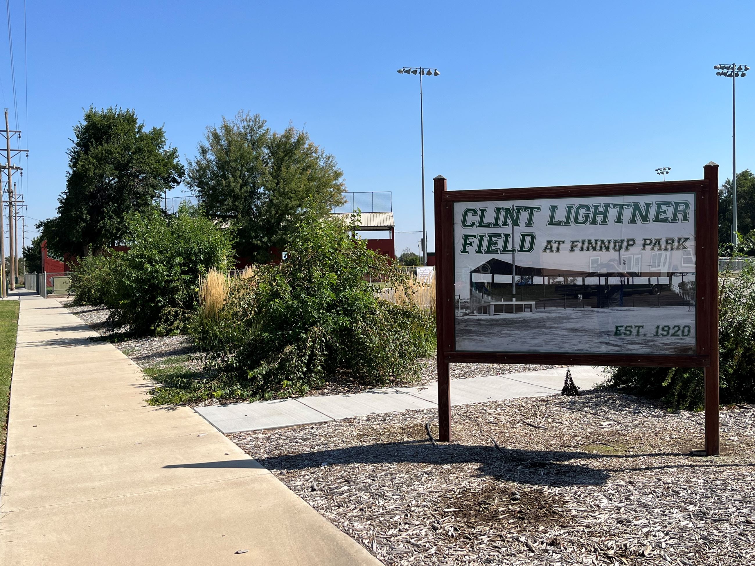 Clint Lightner Baseball Field sign